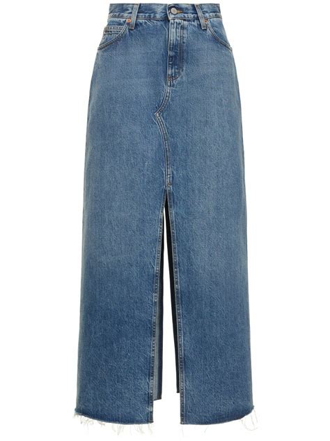 gucci long skirt|gucci skirt denim.